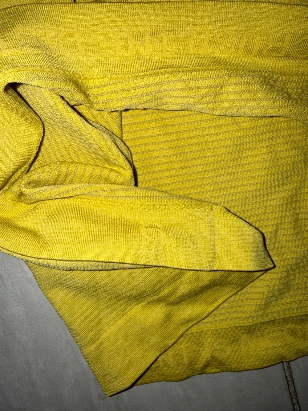 yellow lululemon racer back tank